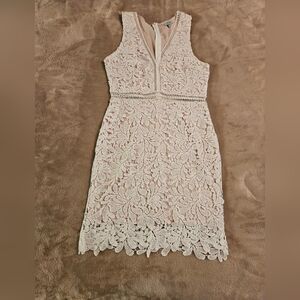 TOBI IVORY LACE BODYCON COCKTAIL DRESS NWOT